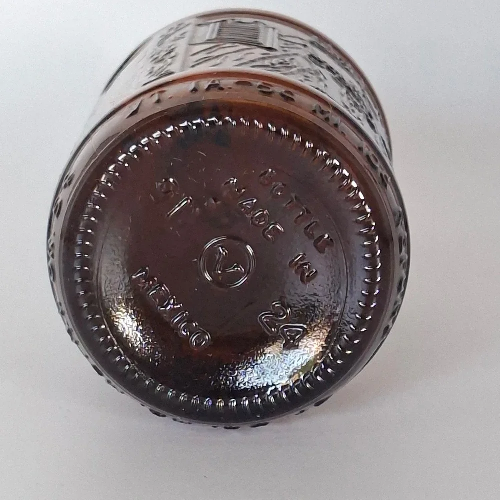 Vintage Sioux City Sarsaparilla Amber Glass Embossed Bottle Threaded Top 12 Oz